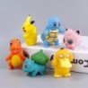 6db/szett Pokemon Anime figura játékok Pikachu PVC torta autó dekoráció díszek akciófigura gyerekeknek születésnapi karácsonyi a