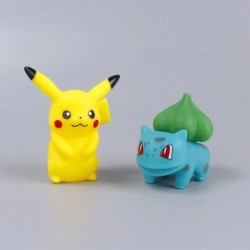 6db/szett Pokemon Anime figura játékok Pikachu PVC torta autó dekoráció díszek akciófigura gyerekeknek születésnapi karácsonyi a