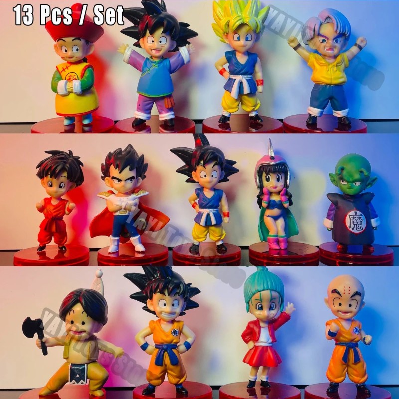 Dragon Ball Z Super Saiyan Son Goku Anime figura Son Gohan Vegeta Broly Piccolo Majin Buu készlet akciófigura modell ajándék ját