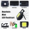 Mini LED zseblámpa kulcstartó multifunkcionális hordozható COB kempinglámpák USB töltő munkalámpák kültéri horgásztúra lámpák