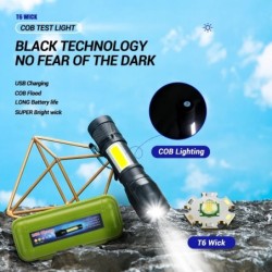 Mini zseblámpa LED újratölthető zseblámpa hordozható USB töltő zseblámpa High Power Bank Camping vízálló hosszú távú lámpa