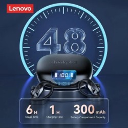 Eredeti Lenovo LP75 TWS Bluetooth V5.3 fejhallgató vezeték nélküli LED digitális kijelző fülhallgató zajcsökkentő fejhallgató