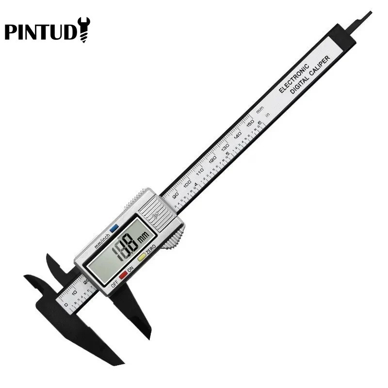 1 db műanyag nóniusz tolómérő digitális kijelzős tolómérő mini szöveges lejátszási tolómérő diák nóniusz vonalzó 0-150 mm-es mér