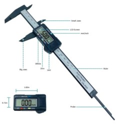 150 mm-es 100 mm-es elektronikus digitális tolómérő szénszálas számlapos nóniusz tolómérő mikrométer mérőeszköz digitális vonalz