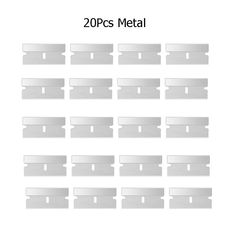 20 db borotvakaparó pengék műanyag kaparó csere autómatrica eltávolító matricák ablaküveg tiszta kaparó ragasztó eltávolító