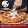 WALFOS 1db/2db rozsdamentes acél pizzavágó Professzionális pizzavágó kerék csúszásgátló fogantyúval pizza gofri sütihez