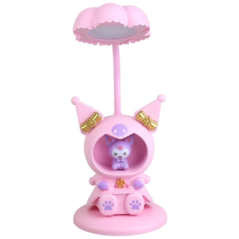 Kawaii Kuromi My Melody összecsukható szemvédő asztali lámpa Anime Sanrio Girly Heart Aranyos hálószoba Éjjeli fény Rajzfilm lám