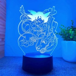 Anime Goku Vegeta Dragon Ball Z Super Saiyan 3D lámpa LED éjszakai fény Goku Jiren Broly asztali lámpa ajándék 7/16 szín USB töl