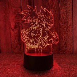 Anime Goku Vegeta Dragon Ball Z Super Saiyan 3D lámpa LED éjszakai fény Goku Jiren Broly asztali lámpa ajándék 7/16 szín USB töl