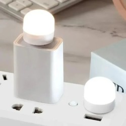 50-1 DB USB éjszakai lámpa Mini LED éjszakai lámpa USB csatlakozós lámpa Power Bank töltő USB könyves lámpák kerek olvasószem vé