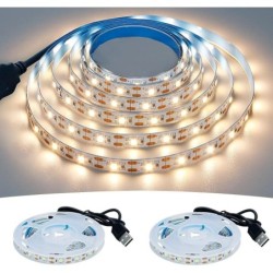 DC 5V USB LED szalagok 2835 fehér meleg fehér LED szalagos fény TV háttérvilágítás szalag lakberendezési lámpa 1-5 m LED szál lá