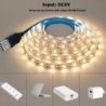 DC 5V USB LED szalagok 2835 fehér meleg fehér LED szalagos fény TV háttérvilágítás szalag lakberendezési lámpa 1-5 m LED szál lá