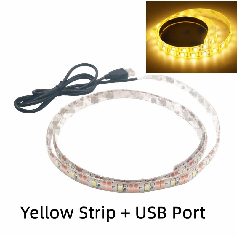 DC 5V USB LED szalagok 2835 fehér meleg fehér led szalag fény TV háttérvilágítás szalag lakberendezési lámpa 1 m 2 m 3 m 4 m 5 m