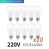 10db E27 B22 LED izzó AC 220V SMD2835 3W 6W 9W 12W 15W 18W 20WLED lámpa Megtakarító hideg meleg fehér beltéri világításhoz ottho