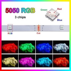 Led USB szalagos lámpa 5M színváltó 5050 RGB LED rugalmas lámpák 24 kulccsal gyerekeknek játékterem otthoni party TV háttérvilág