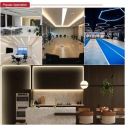 UL listás COB LED szalaglámpa 320 480 LED/m 16,4 láb nagy sűrűségű, rugalmas szalag szalag 3000-6500K RA90 Led lámpák DC12V 24V