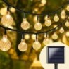 1db Solar Crystal Ball Fairy String Lights 5M20L Kültéri Vízálló Karácsonyi Dekoráció Kemping Tündérfüzér Kerti Party