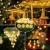 1db Solar Crystal Ball Fairy String Lights 5M20L Kültéri Vízálló Karácsonyi Dekoráció Kemping Tündérfüzér Kerti Party