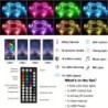 USB 1-30M LED fénycsík RGB 5050 Bluetooth Wifi APP Control Luces Led Light Strip Lighting Music Sync Party PC TV Living R