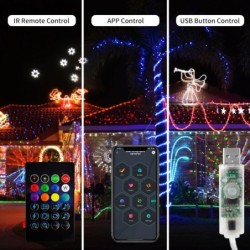 Led Fairy Light Strip karácsonyi fények Smart Bluetooth USB Music Festoon Street Garland esküvői születésnapi parti dekoráció ot