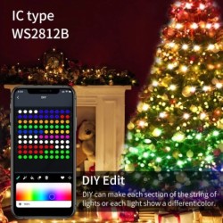 Led Fairy Light Strip karácsonyi fények Smart Bluetooth USB Music Festoon Street Garland esküvői születésnapi parti dekoráció ot