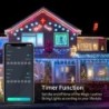 Led Fairy Light Strip karácsonyi fények Smart Bluetooth USB Music Festoon Street Garland esküvői születésnapi parti dekoráció ot