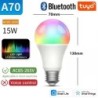 TNCE Tuya E27 izzó WIFI Zigbee Bluetooth, szabályozható fényű LED lámpa 2700-6500k RGB, Smart Life APP, hang Alexa Google Home s