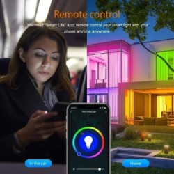 TNCE Tuya E27 izzó WIFI Zigbee Bluetooth, szabályozható fényű LED lámpa 2700-6500k RGB, Smart Life APP, hang Alexa Google Home s