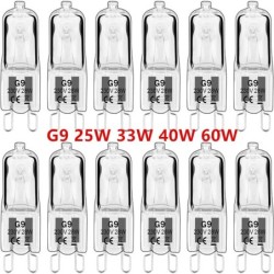 10 DB G9 20W 25W 33W 40W 60W Eco halogén izzók kapszula LED lámpa izzók behelyezett gyöngyök kristály lámpa halogén izzó 220V 2