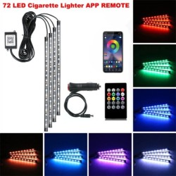 Neon LED autóbelső környezeti lábszalag fénykészlet tartozékok háttérvilágítás távoli alkalmazás Zene vezérlés Auto RGB dekoráci