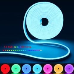 DC5V RGB neon LED szalag Bluetooth alkalmazás 24 gombos távirányító vízálló neon szalaglámpával RGB szalag TV-hez otthoni kültér