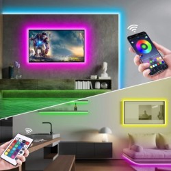 DC5V RGB neon LED szalag Bluetooth alkalmazás 24 gombos távirányító vízálló neon szalaglámpával RGB szalag TV-hez otthoni kültér