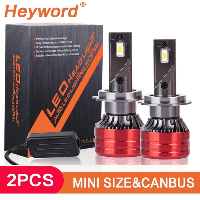 Heyword 2db autós fényszóró H4 H7 LED H11 9005 9006 H1 autó izzók 160W 24000LM fénylámpa 6000K 12V Led fényszóró izzók