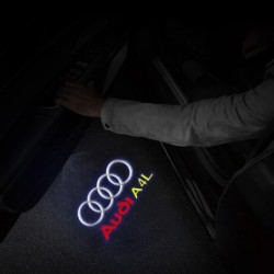 2db Led autós ajtó üdvözlő lámpák Audi Sline S3 S5 TT A4 B7 B8 B9 A3 8P 8V 8L A5 A6 C6 C5 C7 A1 Q3 Q7 Q5 logós projektor lámpáho