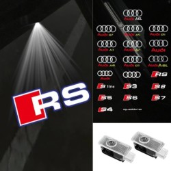 2db Led autós ajtó üdvözlő lámpák Audi Sline S3 S5 TT A4 B7 B8 B9 A3 8P 8V 8L A5 A6 C6 C5 C7 A1 Q3 Q7 Q5 logós projektor lámpáho