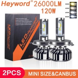 Heyword 26000lm 160W 1860 CSP chip 3000k/4300k/6000k/8000k autós LED fényszóró h4 h7 h1 LED fényszóró 9005 H7 h11 led lámpa