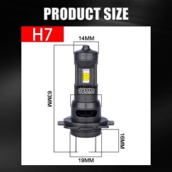 Dualvision LED H7 Headlights 800W 600000LM 2PCS Car Light 7580 CSP Chip STG High Low Beam 6500K 1: 1 Mini Size Plug&Play 12V 24V