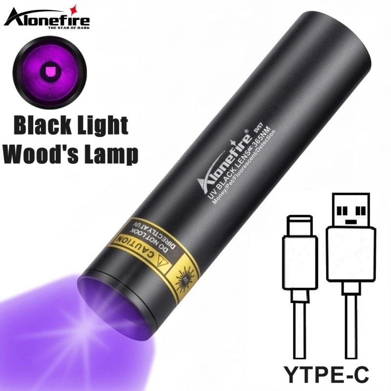 3W 365nm UV elemlámpa USB újratölthető ultraibolya fáklya házi kedvencek vizelet macska tinea pénzérc Scorpion detektálás fekete