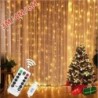 6x3M/3x3m Függönyfüzér az ablakon USB Power Fairy Lights Festoon távoli újévi füzér Led Lights karácsonyi dekorációval