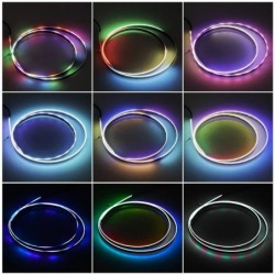 Autó LED környezeti fény USB 64 színű akril csíkok 110 cm teljes színű RGB autóbelső rejtett alkalmazás távirányítós atmoszféra 