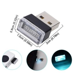 Mini USB LED éjszakai lámpák autó belső légkör lámpa autó dekoráció környezeti világítás LED neon izzó autós áruk 5V fehér piros