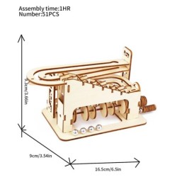 Spirális márványfuttatású 3D fa rejtvények felnőtteknek és tizenéveseknek Barkácsolás modellépítő készletek mechanikus rejtvénye