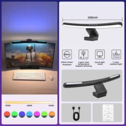 Led monitor lámpák bár RGB szabályozható asztali lámpák képernyő függeszthető számítógépes lámpa monitor lámpákhoz PC otthoni há