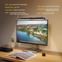 Led monitor fénysáv Számítógépes lámpák Olvasólámpa képernyő Függesztett asztali lámpa Fokozatmentesen sötétedő monitor hálószob