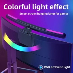 Fokozatmentesen elsötétülő USB képernyő Függesztett lámpák ívelt képernyő monitor fénysora RGB háttér légkör asztali lámpa monit