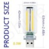 Retro USB LED izzószálas érintéses fényerőszabályzó izzó 5V Retro LED Edison izzó 0,3W éjszakai fény kemping izzólámpás dekoratí