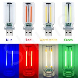 Retro USB LED izzószálas érintéses fényerőszabályzó izzó 5V Retro LED Edison izzó 0,3W éjszakai fény kemping izzólámpás dekoratí