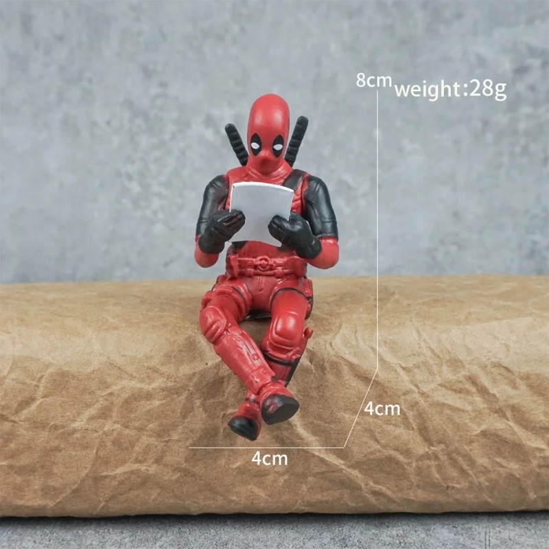 6 asztali dekoráció Deadpool autós otthoni irodai 8 cm-es X-MAN Vicces aranyos figura modell játékok