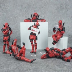 6 asztali dekoráció Deadpool autós otthoni irodai 8 cm-es X-MAN Vicces aranyos figura modell játékok