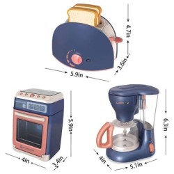 Pretend Kitchen Play játékok Elektromos porszívó Vízseprő Háztartási Gyümölcscentrifuga adagoló Mosógép Könnyű szerszámokkal Gye